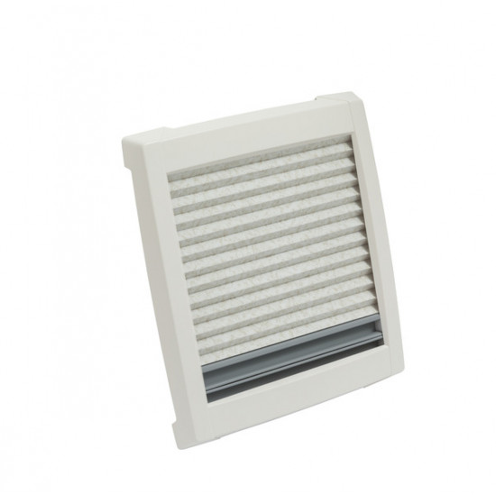 Roof hatch with mosquito net 280 x 280 mm - frosted glass - beige inner frame