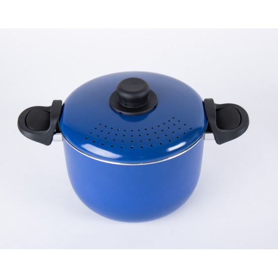 Aluminum camping cookware with non-stick coating - 9-piece set