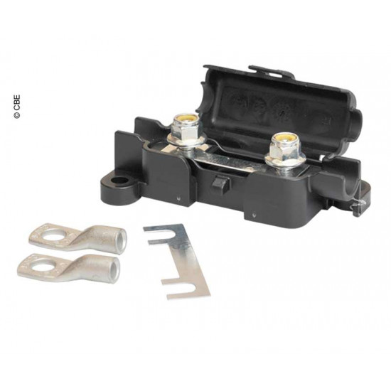 Fuse holder 50A/12V with 2 fuses/cable lugs