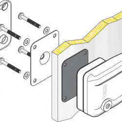 Outdoor door lock Safe Door white