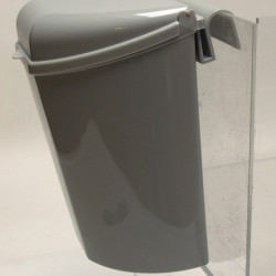 Waste bin with lid - 6 l - Grey