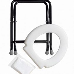 Folding toilet - white seat