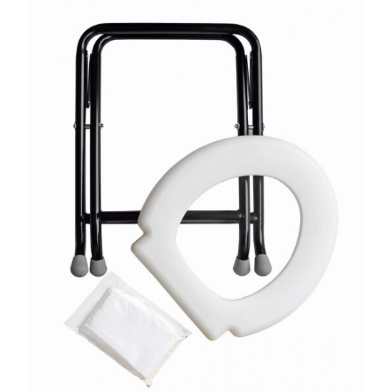 Folding toilet - white seat