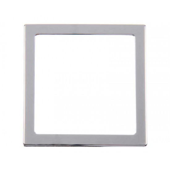 Single cover frame 62x62mm, silver chrome (loose)