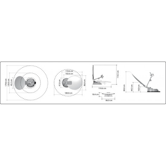 Carbest Multi-Sat X85 Single Satellite System 85 cm