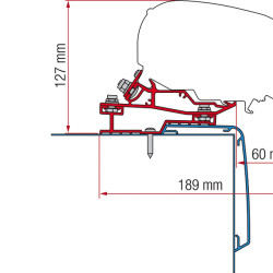 L 340cm FIAMMA Awning adapter F80 for Rapid C Line