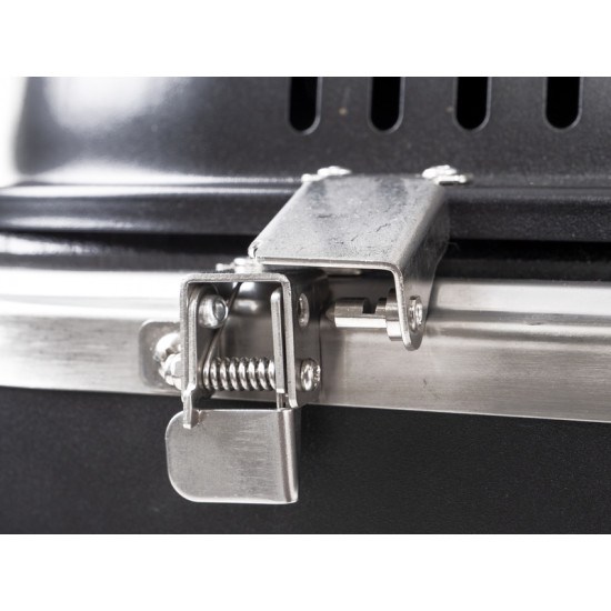Trolley 2-flame gas grill with ignition fuse - 50 mbar