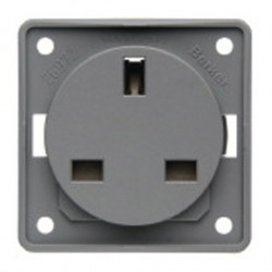 Berker flush-mounted socket 230V light grey without frame /GBR