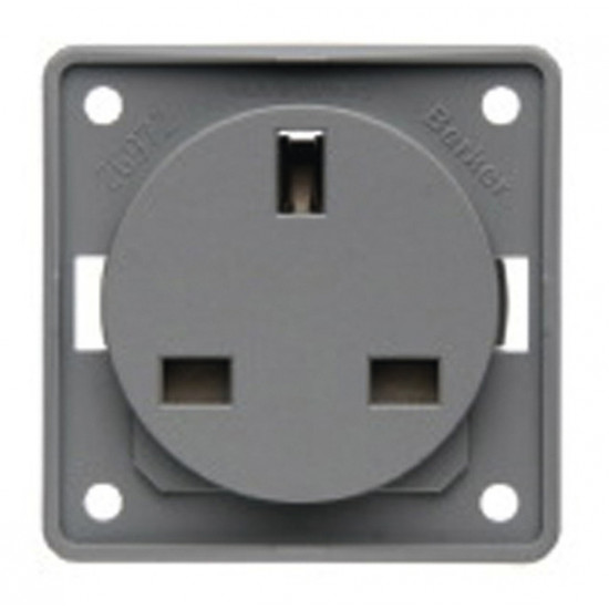 Berker flush-mounted socket 230V light grey without frame /GBR