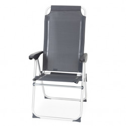 Macaya – Aluminum high-back chair with round tube frame