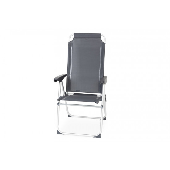 Macaya – Aluminum high-back chair with round tube frame