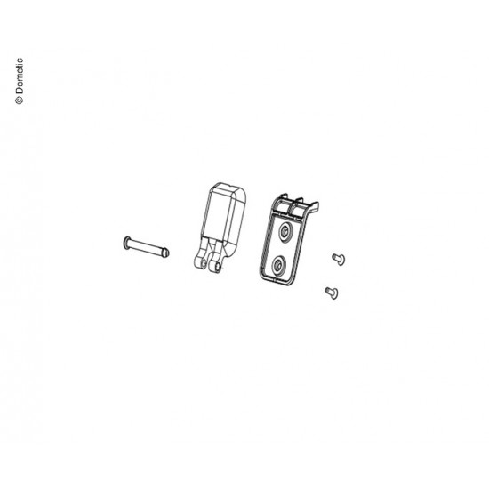 Hinge with mounting parts