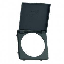 Hinged cover for loose plug