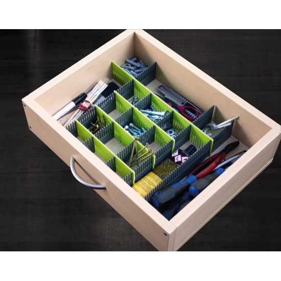 Purvario drawer runners, 8-pack - lime/anthracite