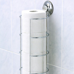 Toilet paper holder depot with suction cup