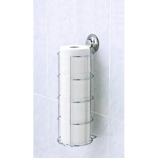 Toilet paper holder depot with suction cup