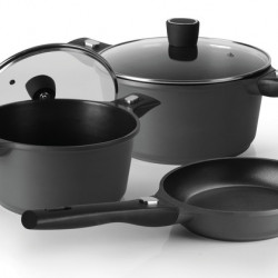 Aluminum cookware set with non-stick coating - 5-piece