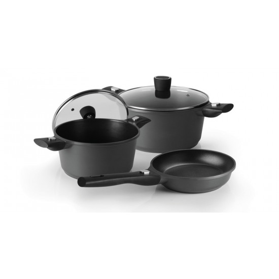 Aluminum cookware set with non-stick coating - 5-piece