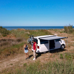 FIAMMA F45S 260 Special Awning T5/T6 Multivan, UK, Cover: Deep Black, Royal Grey
