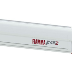 W 4250 x Abstract 2500mm FIAMMA Awning F45S Housing: Polar White, Fabric color: Royal Grey
