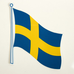 Swedish flag stickers, 2-pack, 145 x 125 mm