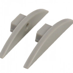 End cap for aluminum LED profile - flat - set of 2