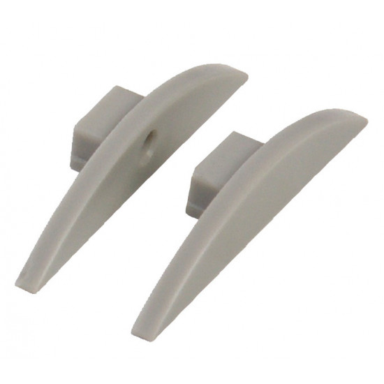 End cap for aluminum LED profile - flat - set of 2