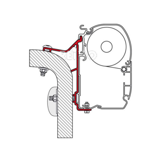 Length 350cm Fiamma wall mounting adapter Hymer Van / B2