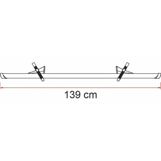 Rail Premium Bicycle Rail XL - 139 cm - Silver