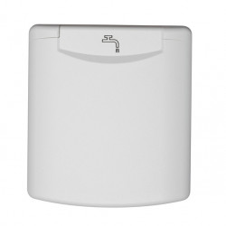 City water connection with pressure reducer - White