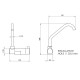 Single-lever mixer for washbasin 350x320x180