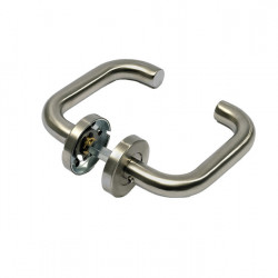 U-shaped door handle set, steel