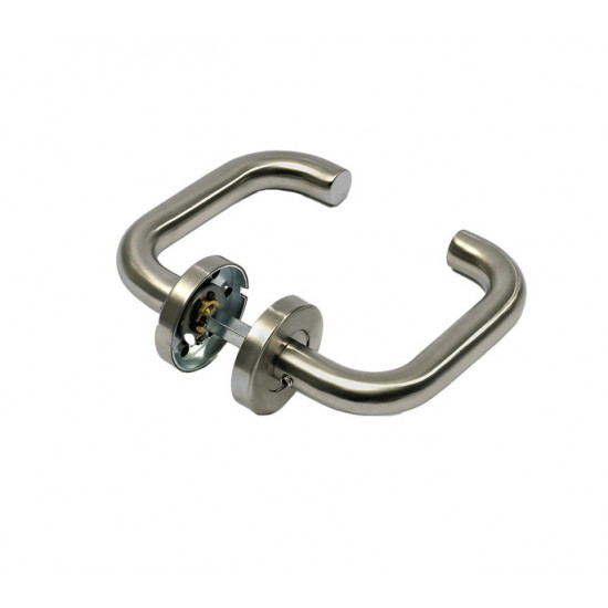 U-shaped door handle set, steel