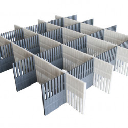 Purvario drawer runners - light grey / anthracite - set of 8