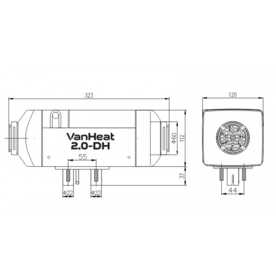 Carbest VanHeat 2.0-DH Diesel Auxiliary Heater - 2 kW