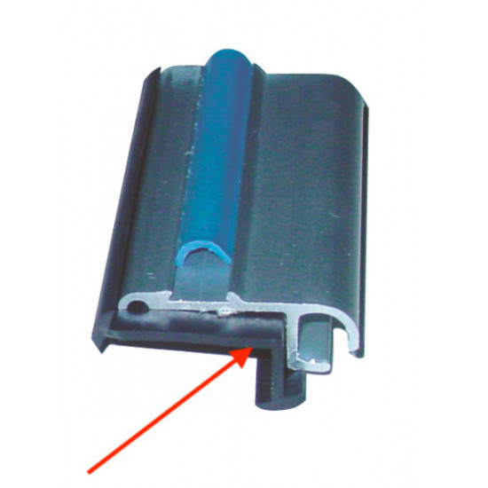 Rubber sealing profile for aluminum strips - 27 x 11 mm - 1 linear meter