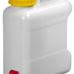 Water canister, wide-mouth with locking mechanism, 10L