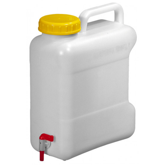 Water canister, wide-mouth with locking mechanism, 10L