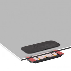 Inductive charging unit, black, with anti-slip pad and fiber optic kit