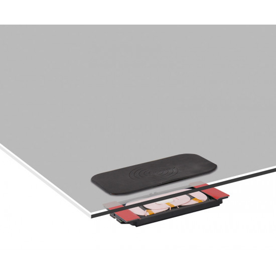 Inductive charging unit, black, with anti-slip pad and fiber optic kit