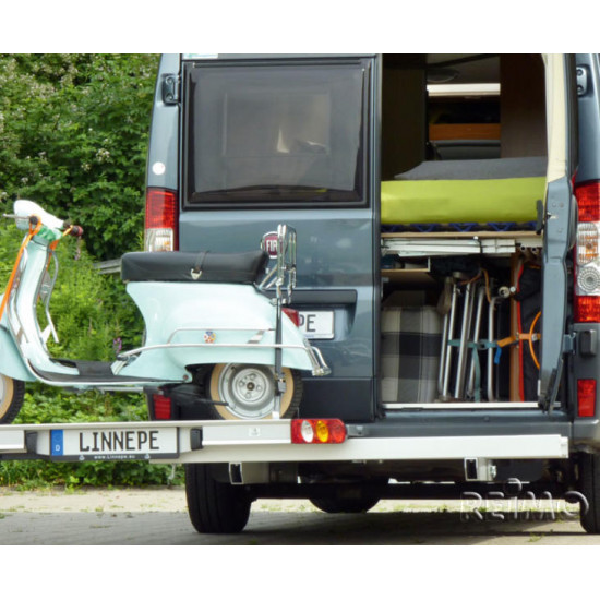 Motorcycle carrier for panel vans, 6.4 meters long