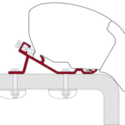 Awning mounting for Fiamma roof awning F65