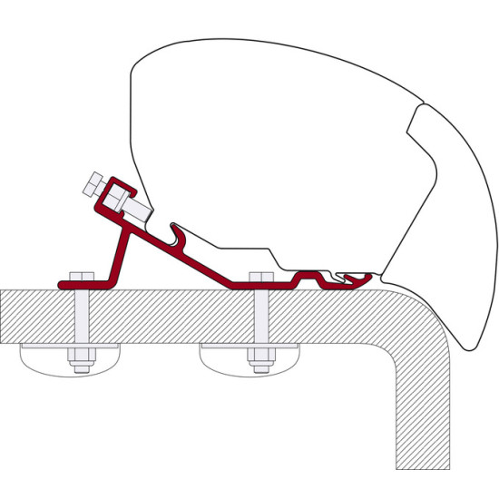Awning mounting for Fiamma roof awning F65