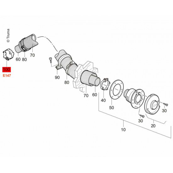 Exhaust pipe clamp E2800/40