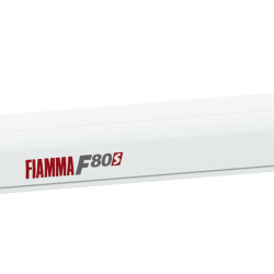 W 3400 x Abstract 2500mm FIAMMA F80S roof awning, Fabric color: Royal Grey, Housing: Polar White