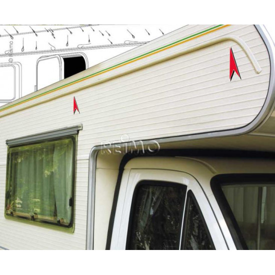 Self-adhesive rain gutter, length: 350cm