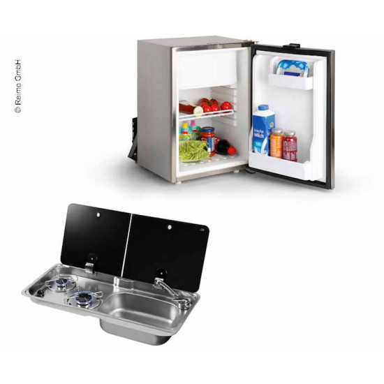 Camping bus set 50 KC - Cooker-sink combination & built-in refrigerator