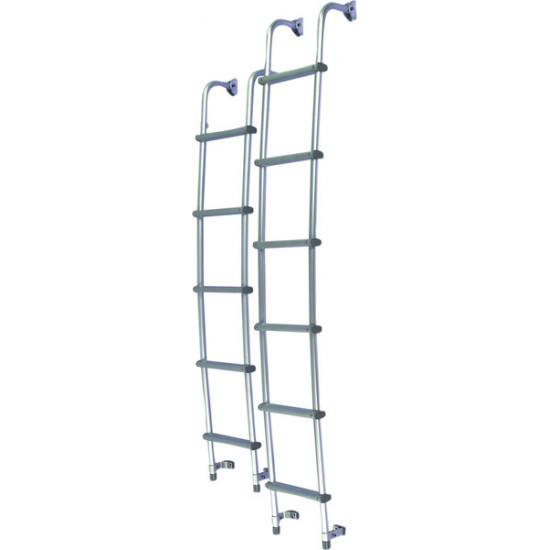 Rear access ladder for panel vans - aluminum, 5 steps