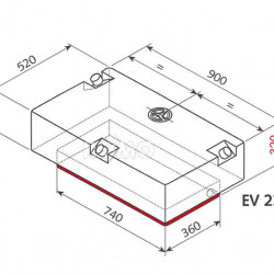 Water tank EV-2201 - 124l