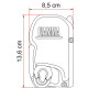 W 4250 x Abstract 2500mm FIAMMA Awning F45S Housing: Polar White, Fabric color: Royal Grey